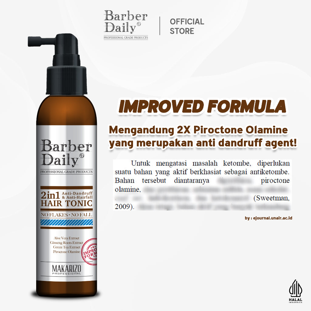 Barber Daily 2in1 Hair Tonic 140mL -  (Improved Formulation)