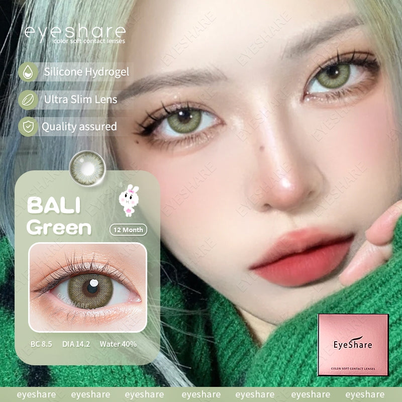 Eyeshare Softlens Bali Gray 14.2mm 1Pasang Lensa Kontak Soft Soflens Mata