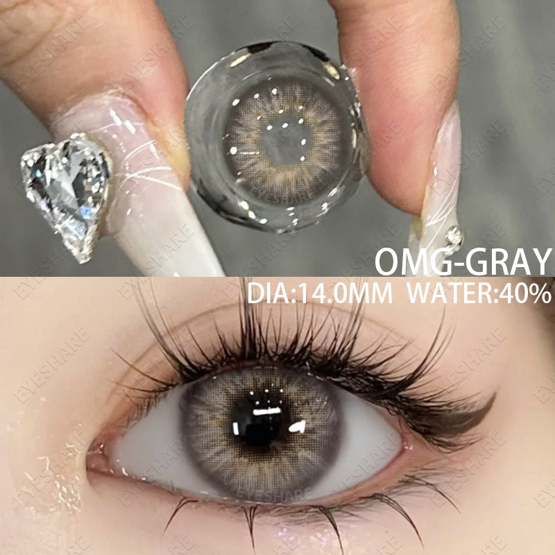 [COD] OMG softlens Minus, lensa kontak berwarna Minus (-1.00 s/d -8.00), sekali pakai tahunan