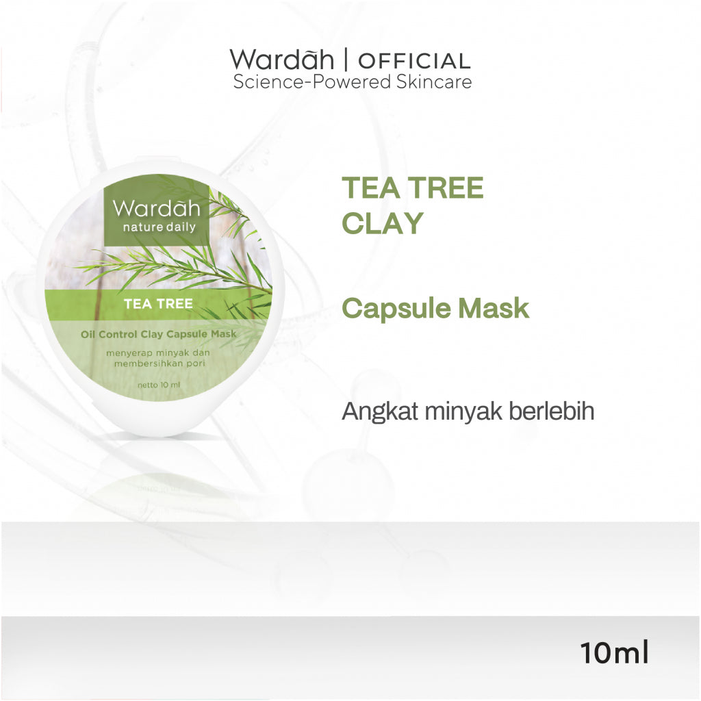 WARDAH Nature Daily Capsule Mask 10 ml - Masker Wajah Untuk Mengontrol Minyak - Mudah Digunakan dan Praktis Dibawa - Untuk Semua Jenis Kulit - Skincare