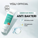 YOU Hy! Amino Facial Wash 50g Anti Acne, Hydrating, Brightening, Oil Control Sabun Cuci Muka