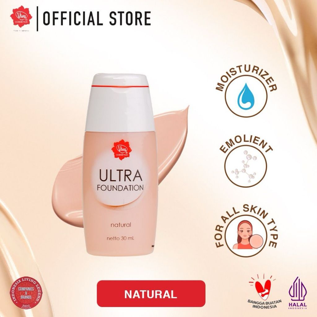 Viva Ultra Foundation 30 ml (Tersedia 3 Varian Warna)