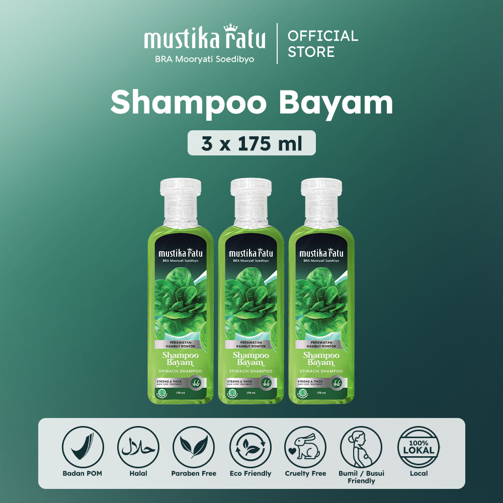 Mustika Ratu Triplepack Shampoo Bayam 175ml