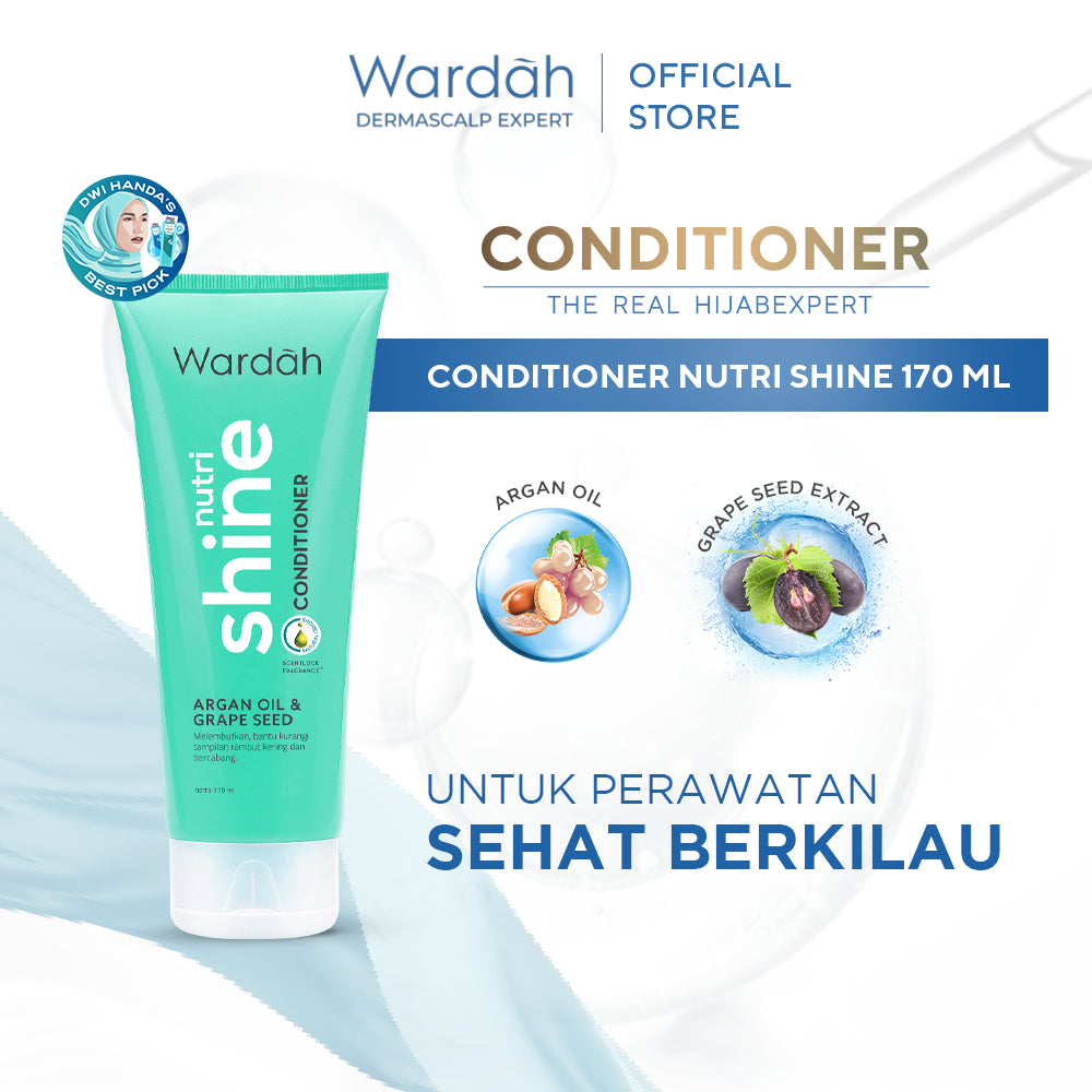 Wardah Conditioner 170 ml Mengandung ScentLock Fragrance - Melembutkan dan Mengurangi Tampilan Rambut Kering dan Bercabang - Wangi Tahan Lama Tidak Bau Apek
