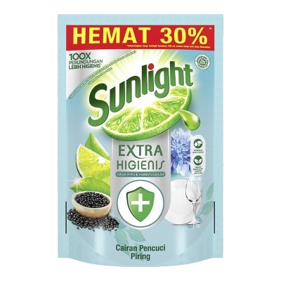 SUNLIGHT SABUN CUCI PIRING /DISHWASING LIQUID LEMBUT/625ML/EXTRA KOREAN STRAWBERRY 650 ML/EXTRA ANTI BAU 650/EXTRA HIGENIS 650ML/KEMASAN ISI ULANG/EXTRA LEMBUT/HALAL