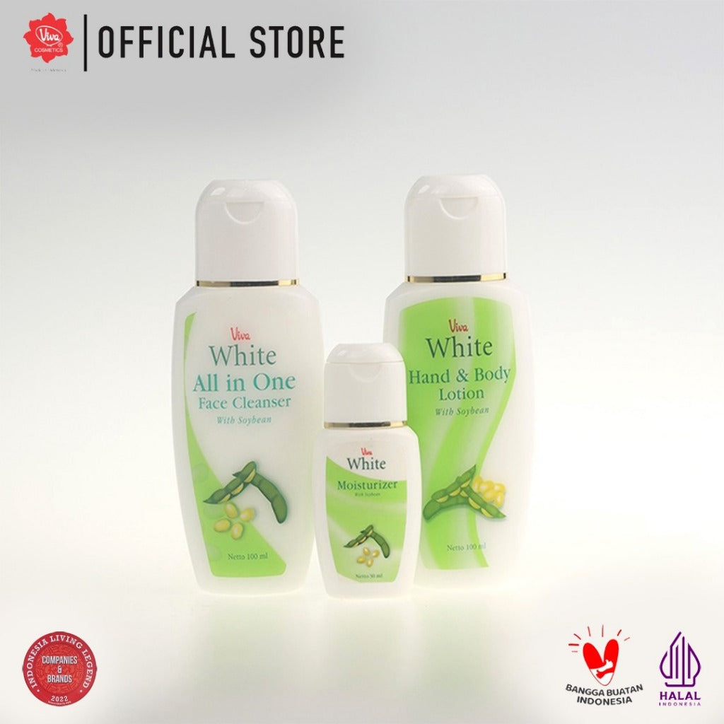 Viva White Face Cleanser All In One With Soybean (UNTUK KULIT KERING)