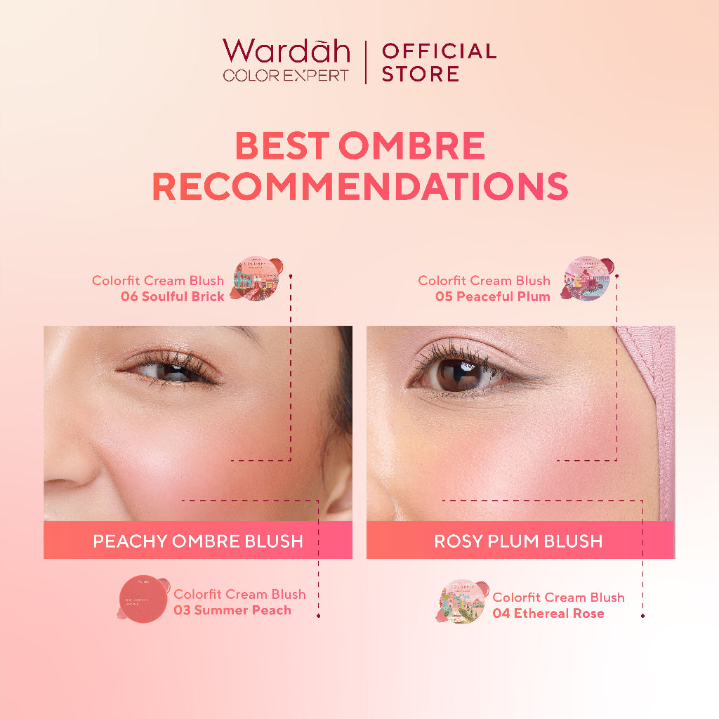 [BUNDLE] WARDAH Paket Colorfit Cream Blush Ombre 3 g - Makeup
