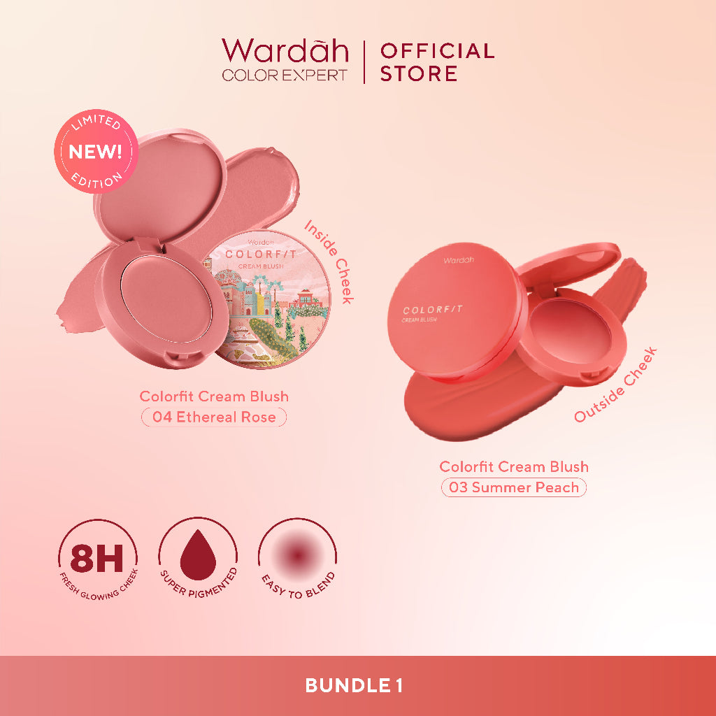[BUNDLE] WARDAH Paket Colorfit Cream Blush Ombre 3 g - Makeup