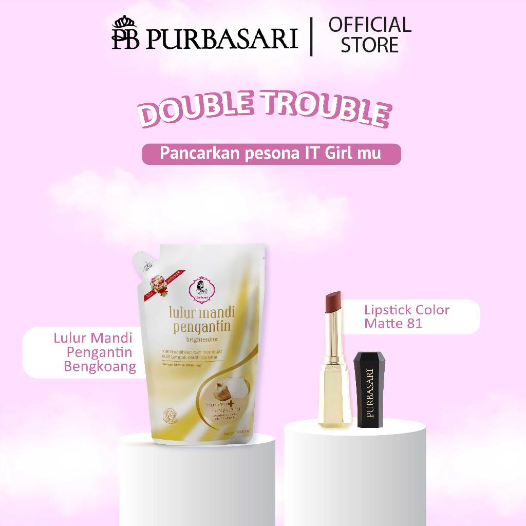 [ISI 2PCS] Purbasari Lulur Pengantin 1kg + Purbasari Lipstick Color Matte | Lipstick Matte Tahan Lama