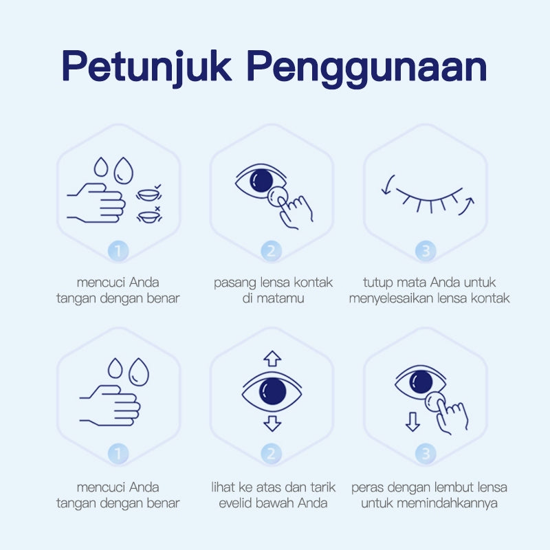 [0.00 s/d -8.00]Softlens Minus Queen Amber Lensa Kontak Warna DIA14.2MM Hidrocor Soflen 1Pasang 6Bulan
