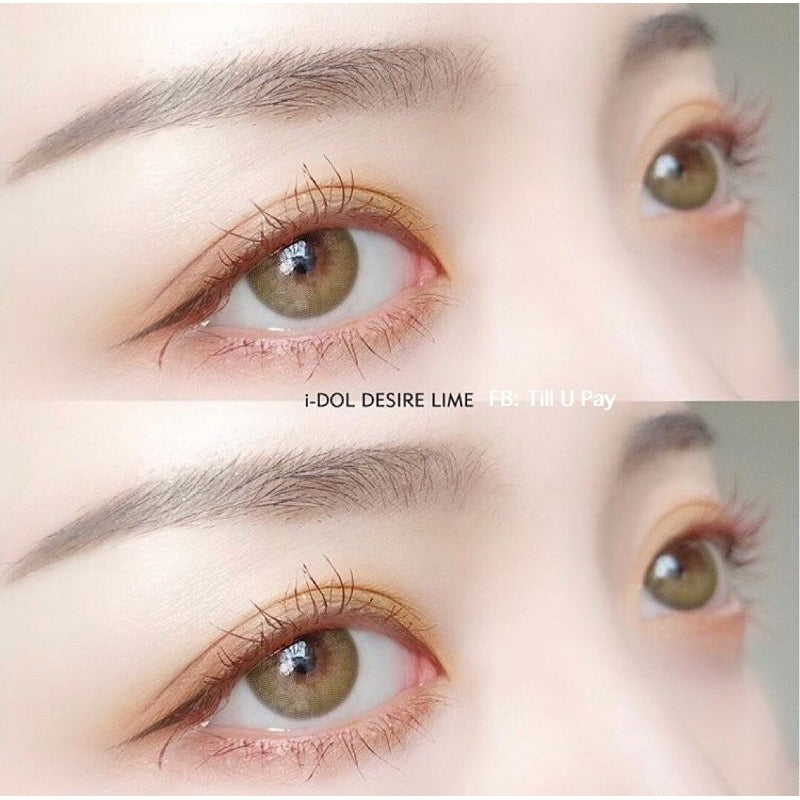 Softlens Elcoco Desire Euro Amber Ocean Lime Normal Minus s.d -10.00 Soflen Minus Coklat Abu Grey