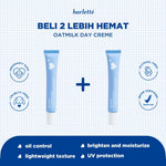 [BELI 2 LEBIH HEMAT] Harlette Oatmilk Day Creme | Sensitive, Acne Prone, Niacinamide, Pelembab Wajah, Moisturizer, Vitamin B3, SPF 15, Sunscreen, Mencerahkan