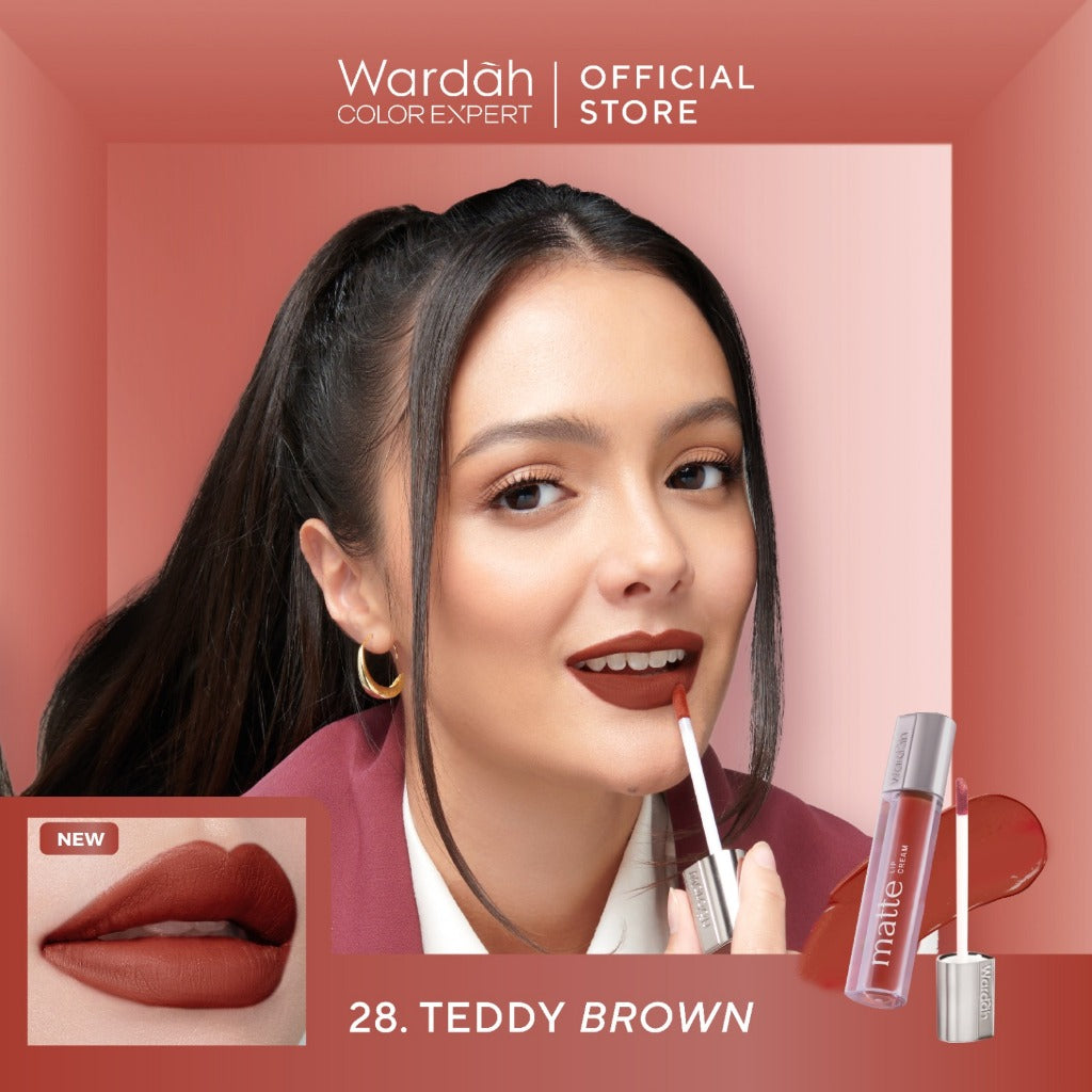 MOST LOVED! WARDAH Matte Lip Cream 4 g Warna Intense dan Tahan Lama Matte Finish Teksture Creamy Liptint Lip Stain Lipstik Lip Tint Lip Matte Lipstick Lipcream Glossy Longlasting Waterproof Tahan Lama Makeup Dark Lips Two Tone Lip Library