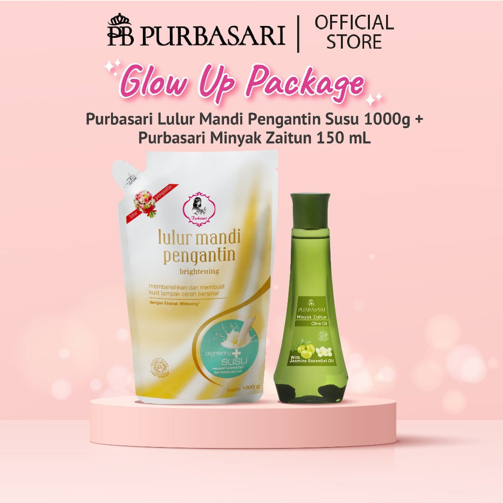 [ISI 2PCS] Purbasari Lulur Mandi Pengantin 1kg + Purbasari Minyak Zaitun 150ml