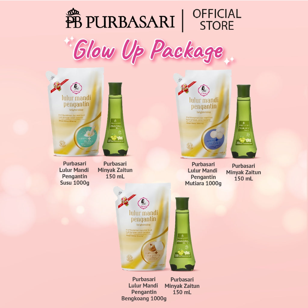 [ISI 2PCS] Purbasari Lulur Mandi Pengantin 1kg + Purbasari Minyak Zaitun 150ml