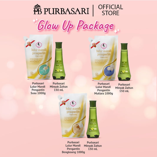 [ISI 2PCS] Purbasari Lulur Mandi Pengantin 1kg + Purbasari Minyak Zaitun 150ml