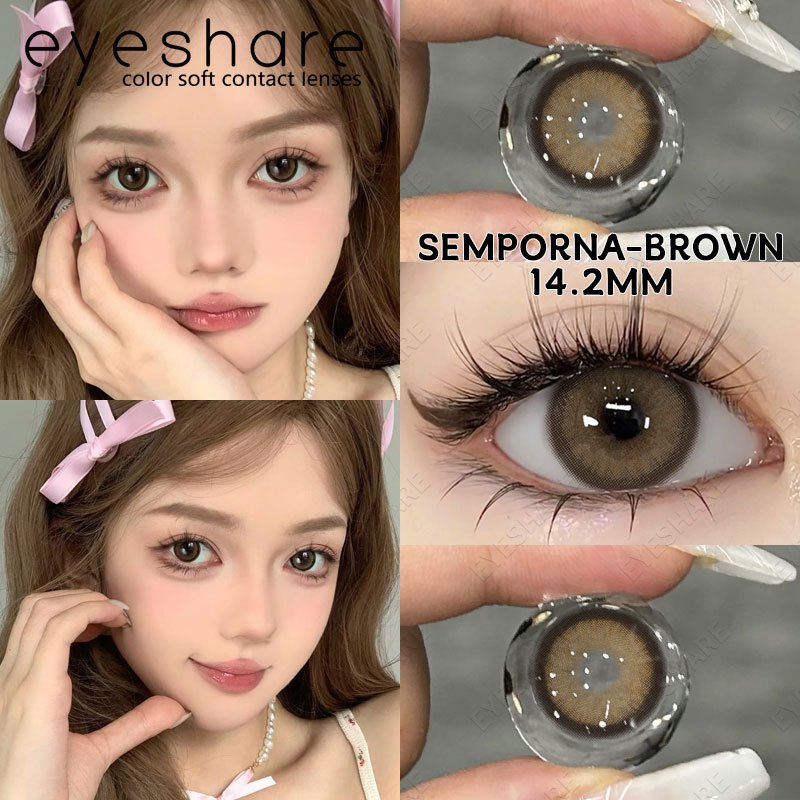 Eyeshare COD 4 Item Paket kombinasi (1Pasang Softlens+60ml solusi+8ml tetes mata+kotak cermin)