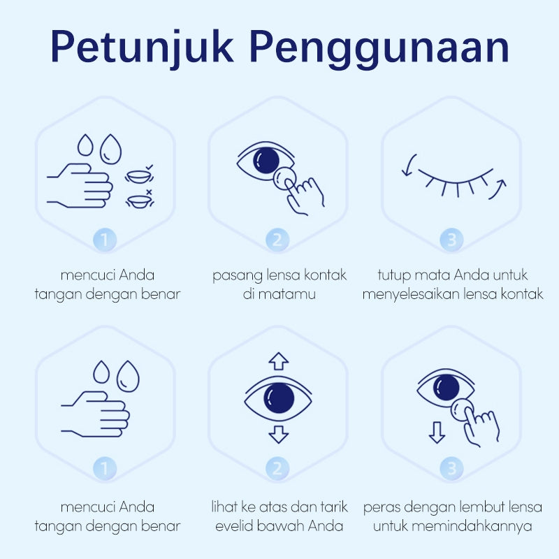 UYAAI softlens 14MM Minus 0.00 s/d -6.00 Mata Korea seri Classic Sepasang LENSA KONTAK  6Bulan