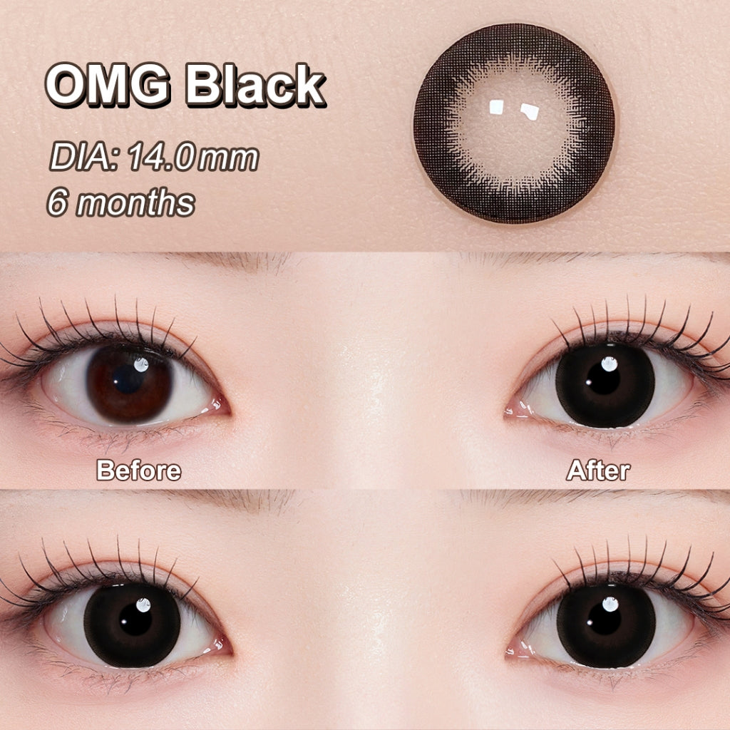 [0.00~-6.00]Magister Softlens Minus OMG Sepasang Lensa Kontak Warna Diameter 14.00mm 6bulan