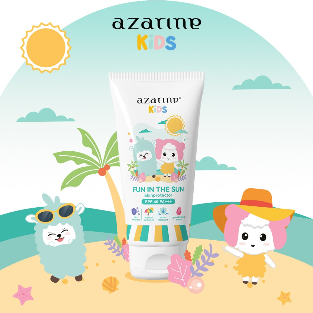 Azarine Kids Fun In The Sun Skin Protector Sunscreen SPF 40 PA+++ 40ml [LOLOS UJI INVIVO INVITRO] sunscreen baby kids kulit sensitif kulit normal all skin types