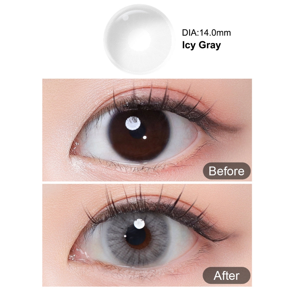 Magister Softlens Minus 0.00~-6.00 Soflen 14.0MM Grey 1Pasang lensa kontak warna 6Bulan