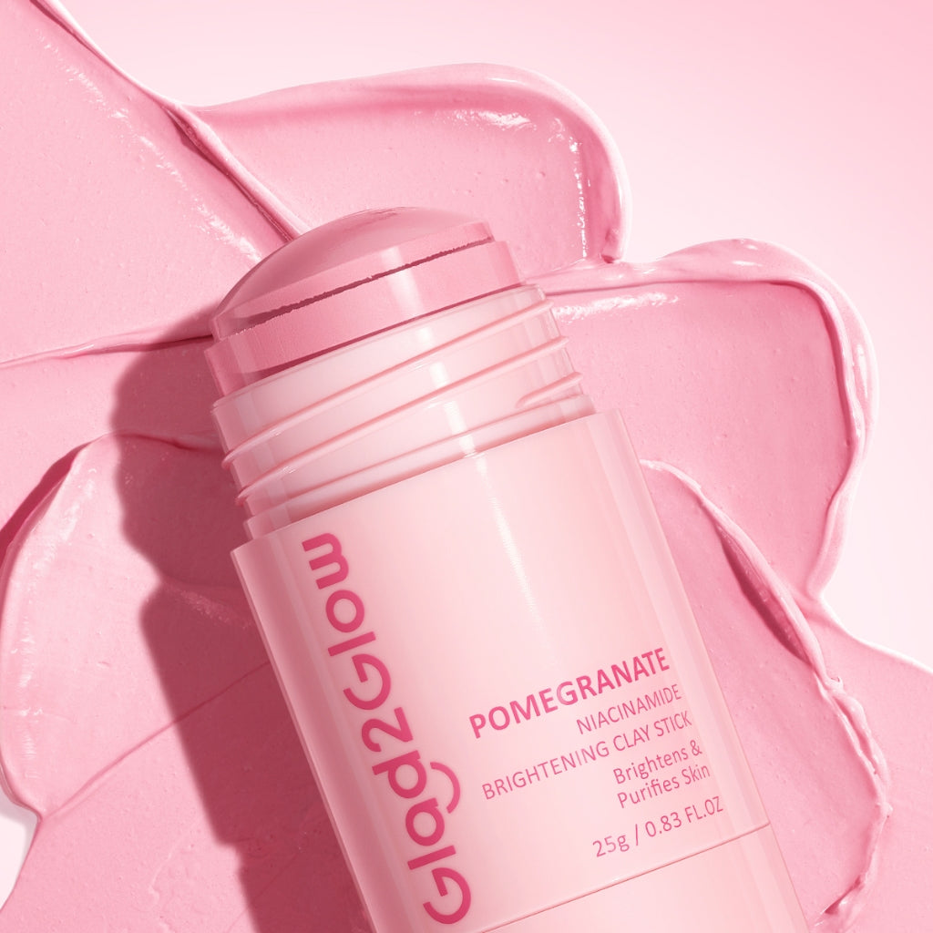 Glad2Glow Pomegranate Niacinamide Brightening Clay Stick Masker Glad2Glow Masker Wajah  Masker Brightening Masker Glowing Mud Masker Clay Masker Pencerah Wajah Masker Mencerahkan Clay Mask Brightening Clay Stik Pembersih Komedo Masker Stik Masker Muka