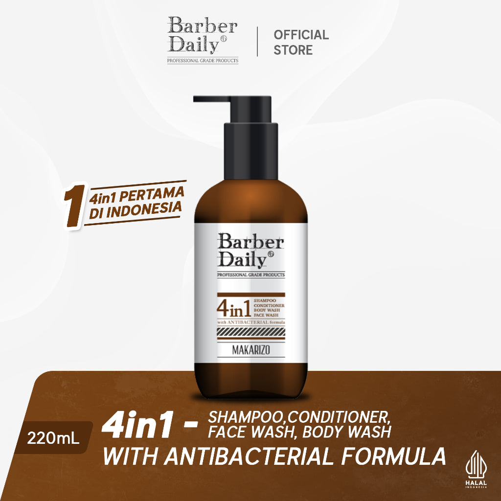 Barber Daily 4in1 (Shampoo, Conditioner, Face Wash, and Body Wash)