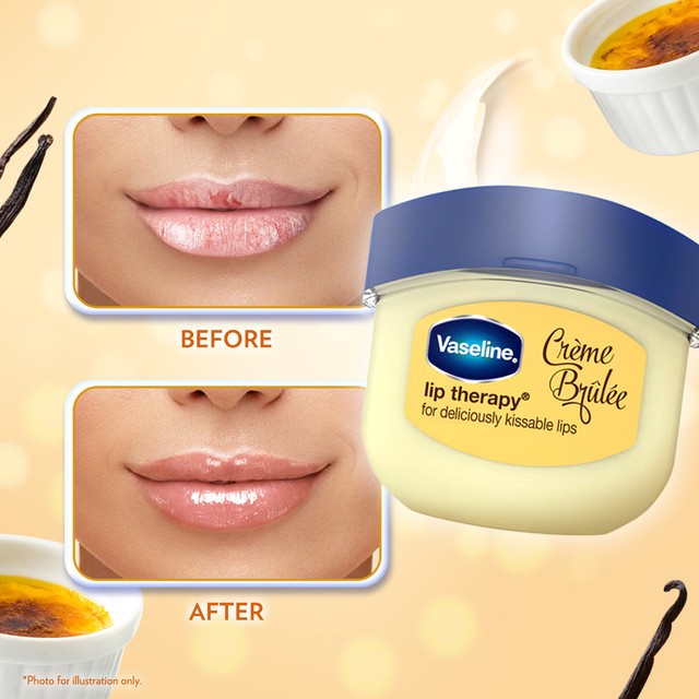 Vaseline Lip Therapy Creme Brulee 7gr - Pelembab Bibir - Lip Balm