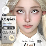Eyeshare Softlens 14.5MM 1Pasang Lensa Kontak Putih Buta Putih Cosplay Mata Halloween Softlen