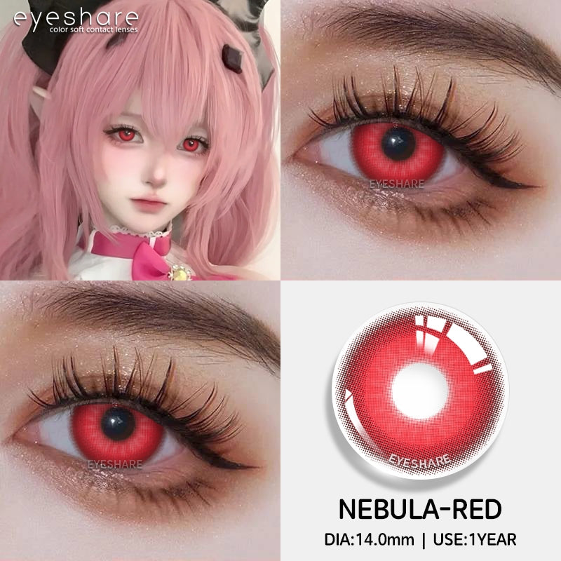 Eyeshare Softlens 14.5MM 1Pasang Lensa Kontak Putih Buta Putih Cosplay Mata Halloween Softlen