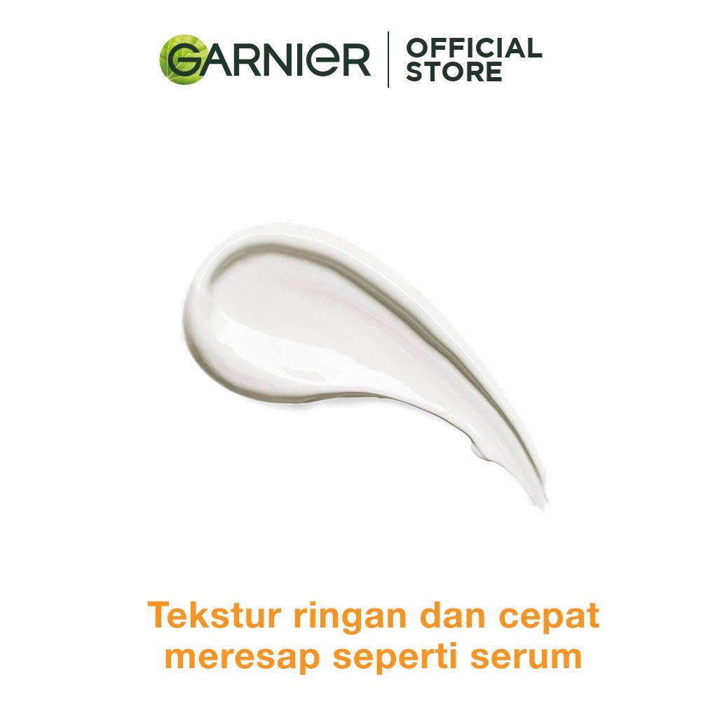 GARNIER Paket Skincare 1 Set Lengkap Vitamin C Brightening Daily Set Serum & Day Cream| Day Cream 50 ml + Serum 30 ml tone up mencerahkan moisturizer pelembab