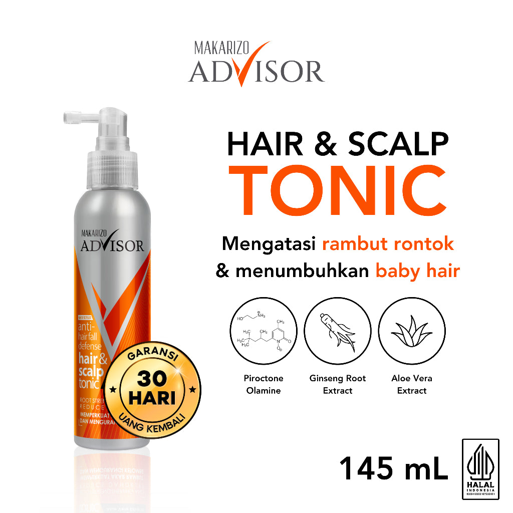 Makarizo Advisor Complete Package - Paket Klinis Perawatan Kulit Kepala & Rambut / Rontok / Ketombe