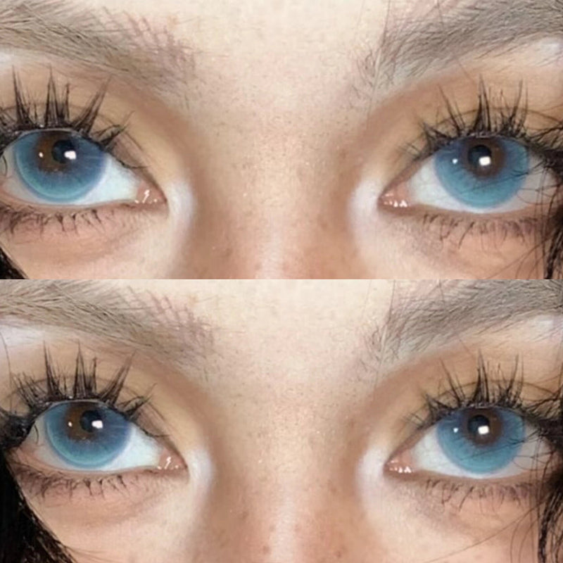 normal&minus[-1.00s/d~-8.00] Beauty Lens Softlens Hijau dan Biru Lensa Berwarna Lensa mata Ukuran 14.5mm