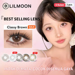 [Fuji Favorite] Lilmoon Softlens Kualitas Jepang softlens minus -3.00 natural contact softlens/softlens warna/Lensa kontak/Japan lens/Lensa minus/softlens brown/Grey