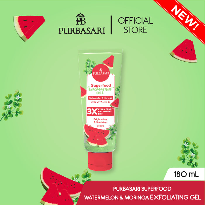 [1pcs] Purbasari Superfood EXFOLIATING GEL / peel badan Lulur Pencerah