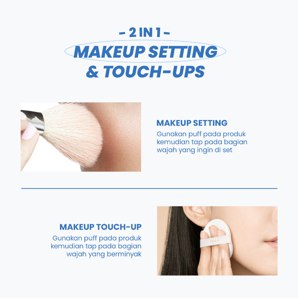 YOU Cloud Touch Invisible Setting Powder Oil Control No Sebum Bedak Wajah Kosmetik Powder
