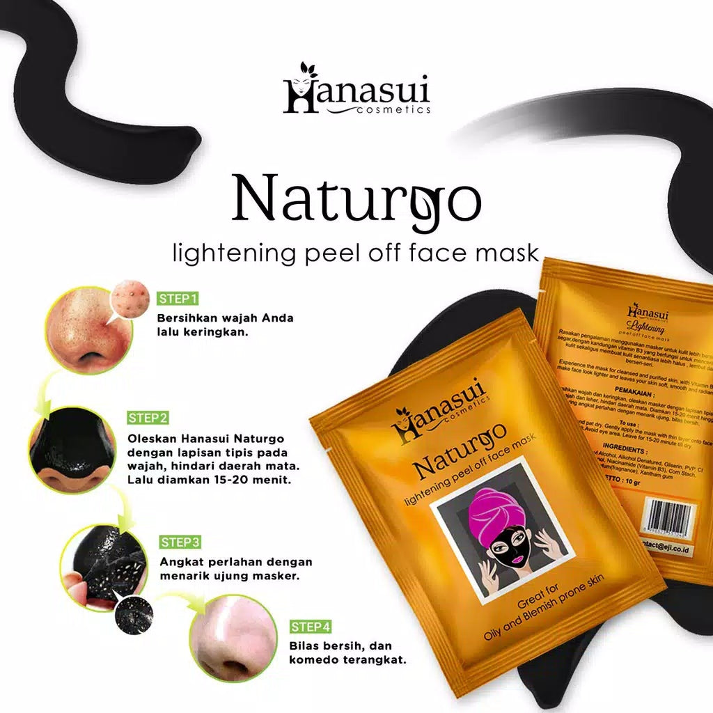 HANASUI NATURGO BLACK / GOLD  MASK 10GR