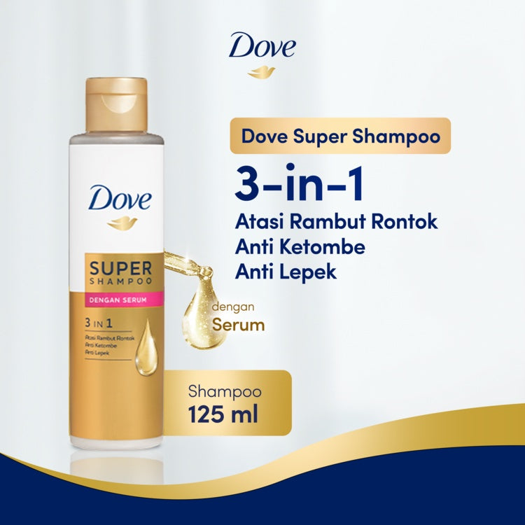 Dove Shampoo Serum 3 In 1 Anti Ketombe 125ml
