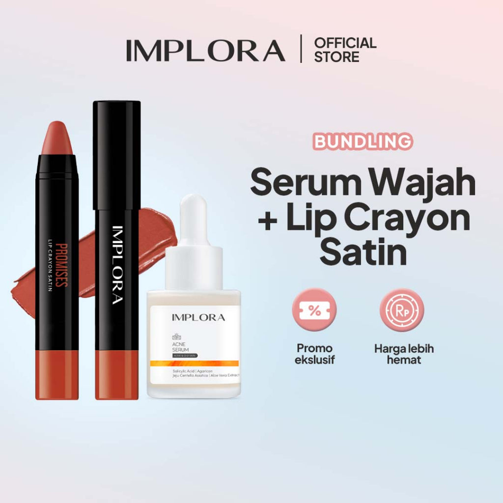 Implora Serum Wajah + Lip Crayon Satin