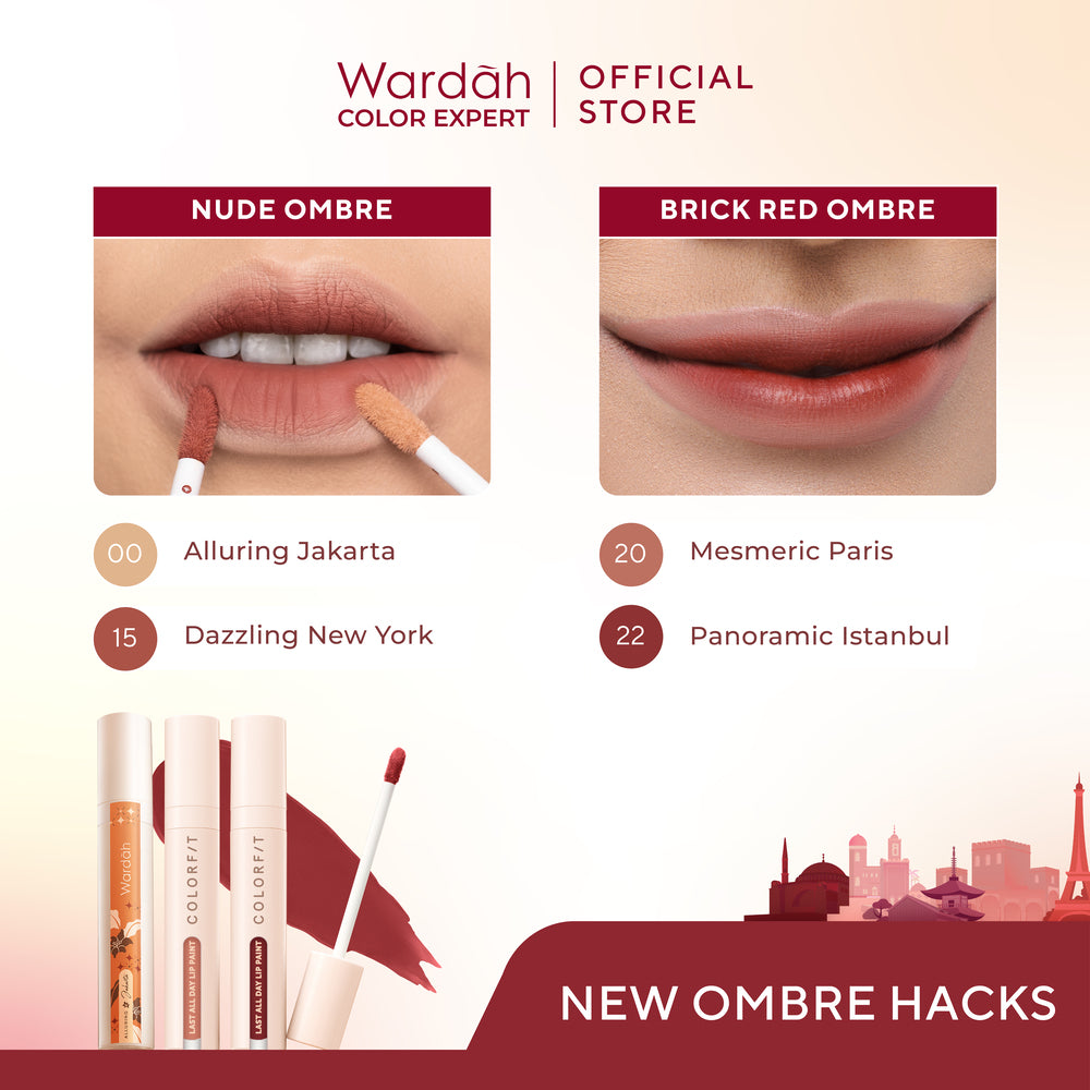 [LIPCALL] WARDAH Colorfit Lip Paint Around the World -  Lip Cream Tahan Lama Hingga 12 Jam, Transferproof, Pigmented -Liptint-Lip-Stain-Lipgloss-Lipstik-Lip Tint-Lip Matte-Lipstick-Lipcream-Lip Longlasting Waterproof Tahan Lama-Makeup-Lipbrary