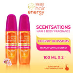 PAKET ISI 2 - Makarizo Hair Energy Scentsations Cherry Blossoms 100 mL Parfum Rambut