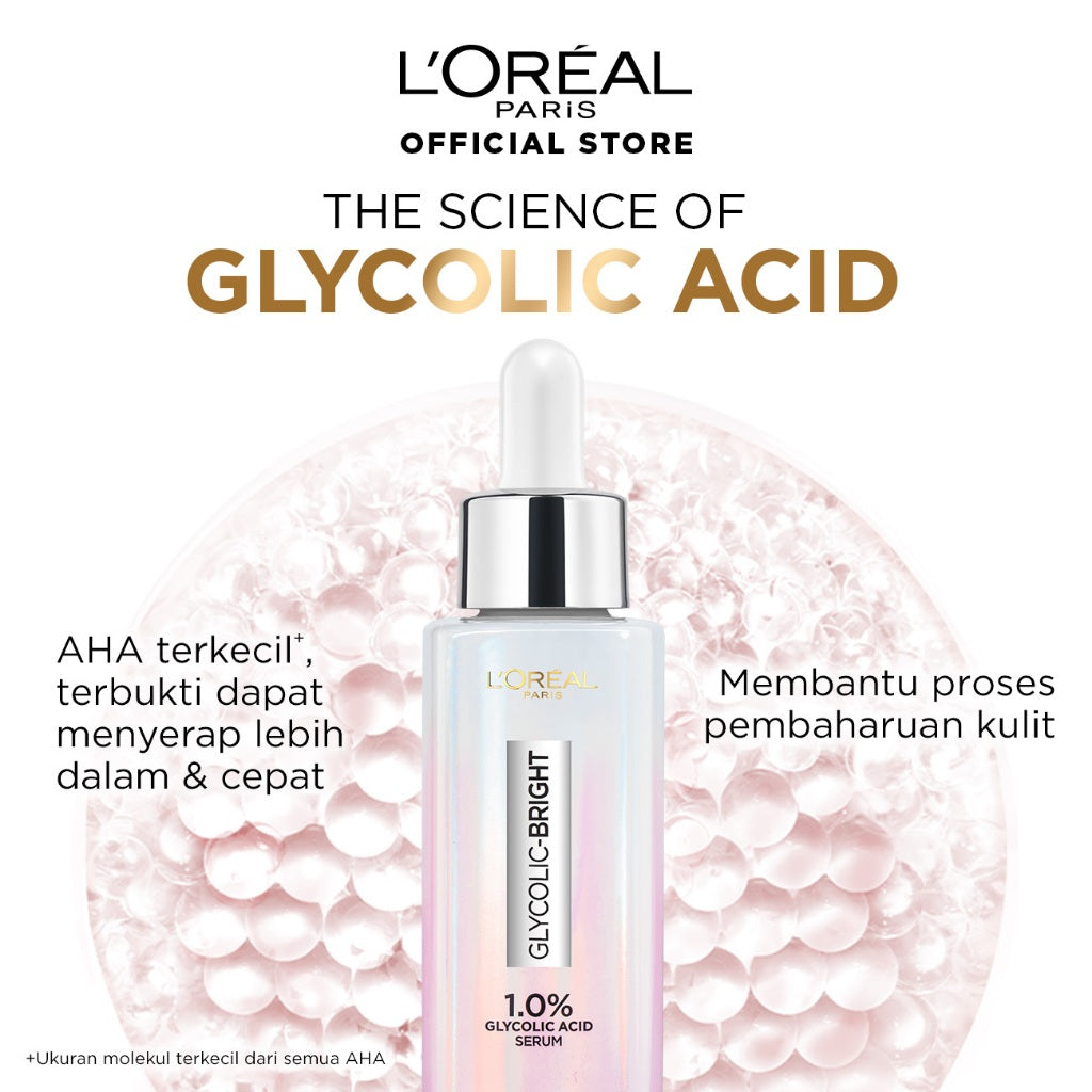 L'Oreal Paris Dark Spot Treatment Duo Skincare Kit (UV Defender Sun-Repair Invisible Serum Sunscreen 2-in-1 SPF 50+ PA++++ 30ml + Glycolic-Bright 1.0% Glycolic Acid Serum 15ml)