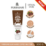 Purbasari Lulur Mandi Coffee Milk Tube 200gr - Kulit Kering Scrub Tubuh Melembutkan