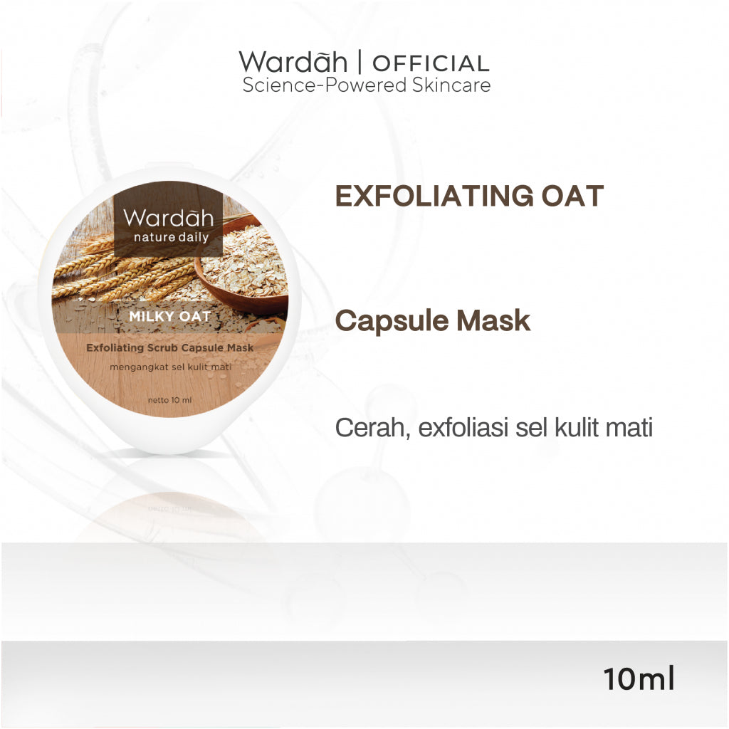 WARDAH Nature Daily Capsule Mask 10 ml - Masker Wajah Untuk Mengontrol Minyak - Mudah Digunakan dan Praktis Dibawa - Untuk Semua Jenis Kulit - Skincare