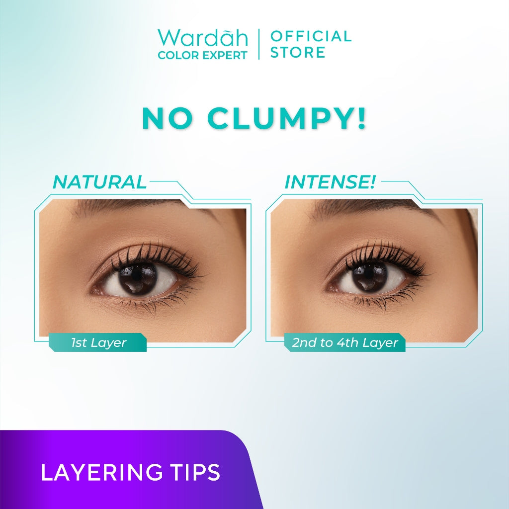 [BUNDLE] WARDAH Paket Glasting Liquid Lip  + Volume Expert Mascara - Makeup