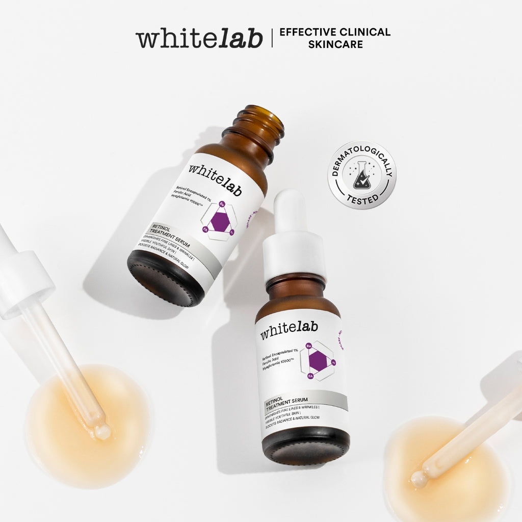 Whitelab Retinol Treatment Serum - Serum Anti Aging Kaya Antioksidan Samarkan Garis Halus dan Flek Hitam Cocok untuk Pemula dengan Retinol Encapsulated 1% & Hyaglutamic [BPOM]