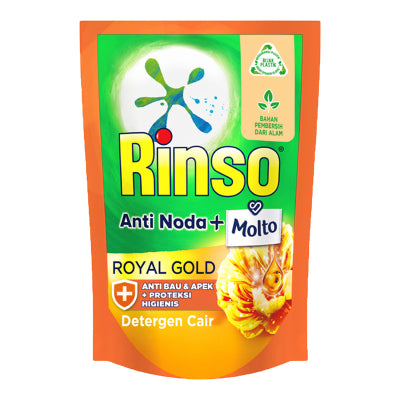 RINSO LIQUID DEERGENT ROYAL GOLD 510ML/ORCHID VANILA/DETERGENT CAIR/PEWANGI PAKAIAN/LINEN DETERGENT/LAUNDRY