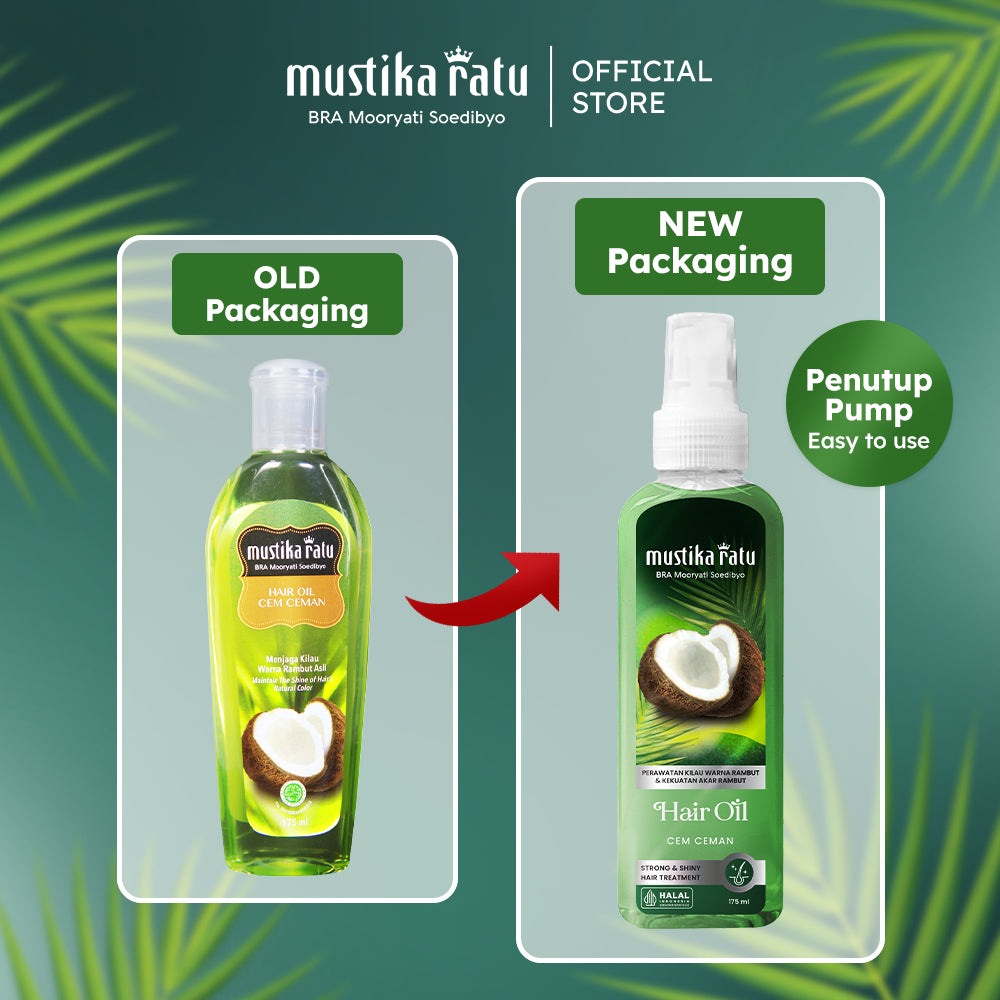 Mustika Ratu Bundling Hair Care Minyak Cemceman 175ml & Shampoo Bayam 175ml