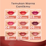 Hanasui Tintdorable Lip Stain - Lip Tint Melembapkan Transferproof Tahan Lama Natural Formula Ringan