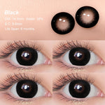 0.00 ~-8.00 Magister Softlens Minus 14.5m Lensa Kontak Minus Lensa Mata Besar Coklat Hitam 6 bulan 1 pasang